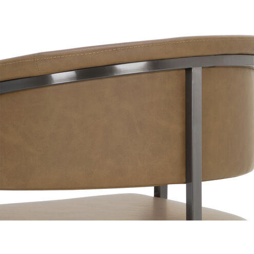 Marris 42 inch Gunmetal / Milliken Cognac Barstool